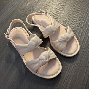 Mini Melissa Girls Sandals Size 13 Pink Rubber Tie Knot Slingback